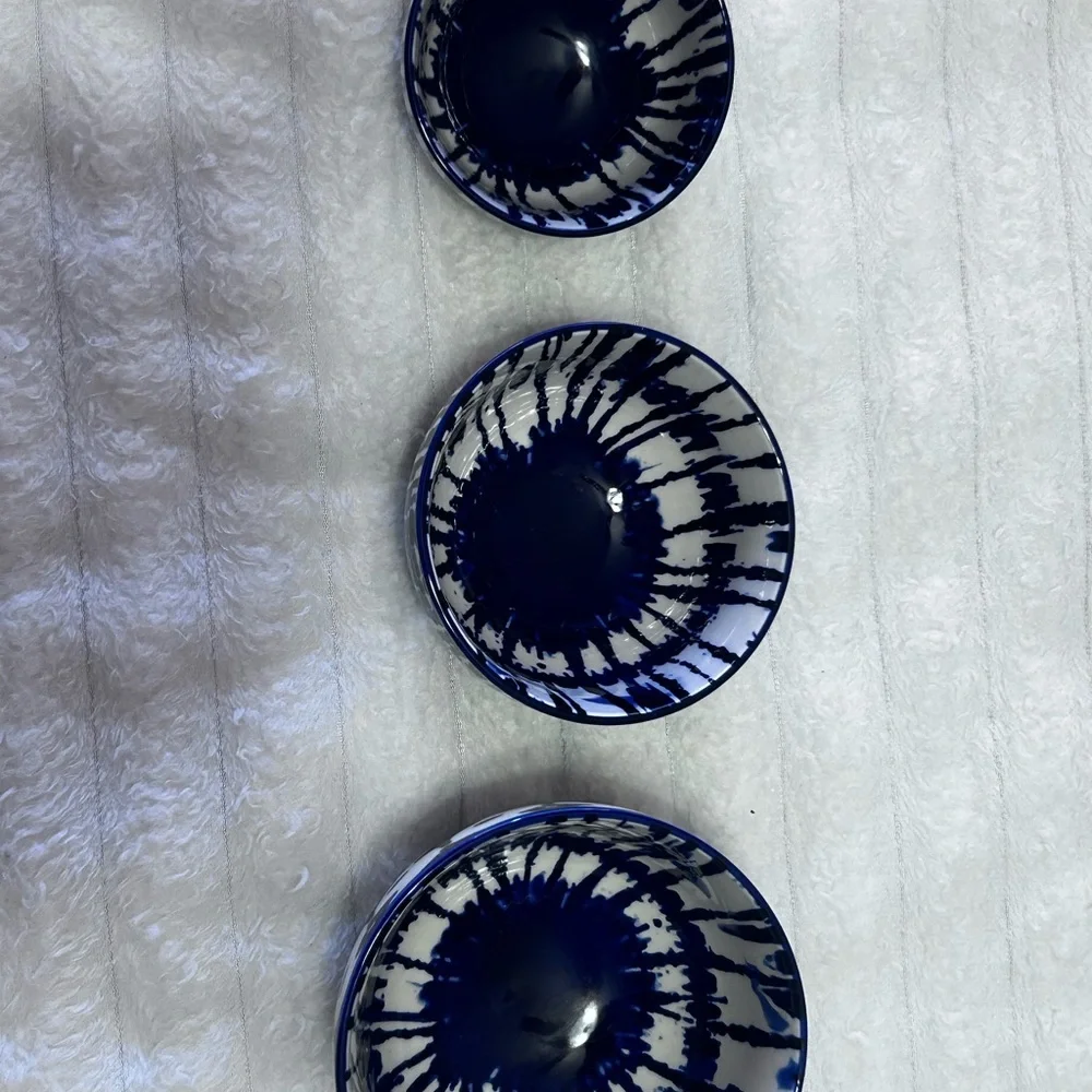 Blue Artistic Ceramic Bowl Set